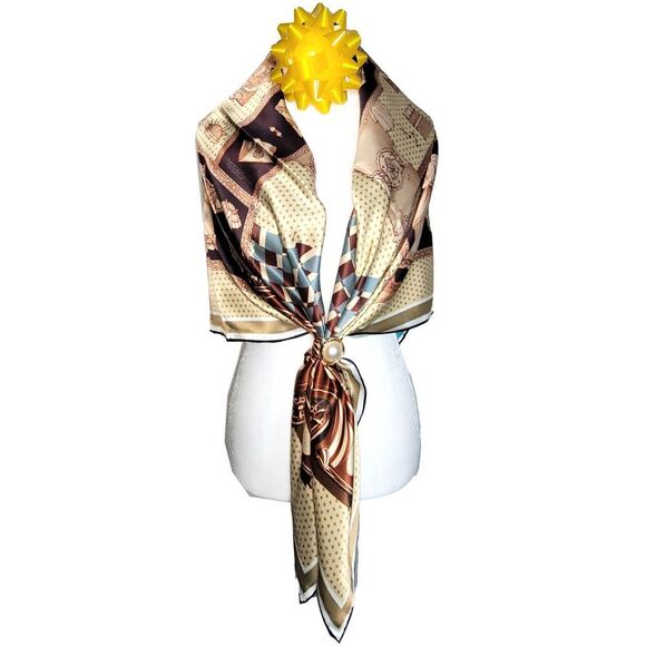 NEW Genuine 100% Mulberry Silk Double Sided Scarf 42"x42" Square Shawl 5802 - Picture 9 of 10